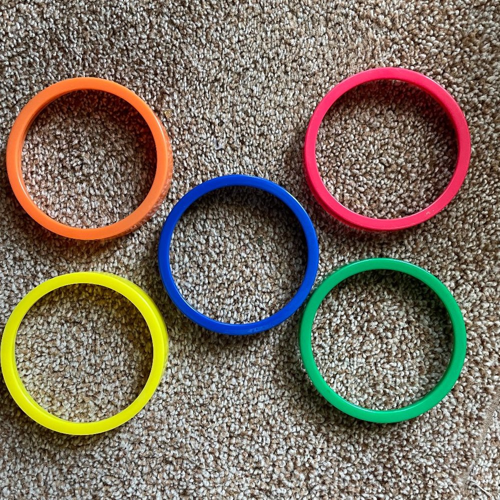 Bundle of 5 Magic Bullet Replacement Parts Colored Rings